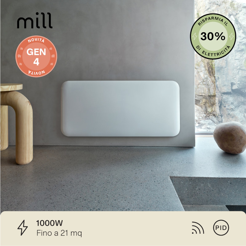 Termoconvettore a Parete Mill Invisible 1000W - GEN 4