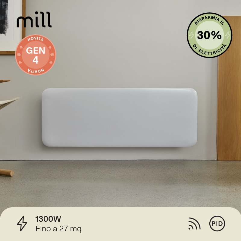 Termoconvettore a Parete Mill Invisible 1300W - GEN 4