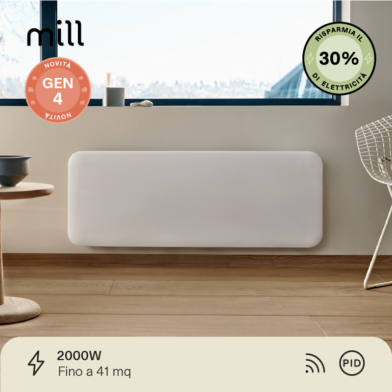 Termoconvettore a Parete Mill Invisible 2000W - GEN 4