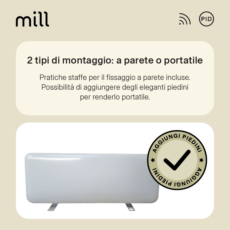 Termoconvettore a Parete Mill Invisible 2000W - GEN 4 - immagine 7