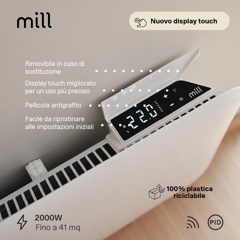 Termoconvettore a Parete Mill Invisible 2000W - GEN 4 - immagine 5